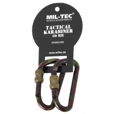 Karabinas Tactical Woodland Mil-tec, 60 mm, 2 vnt