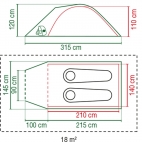 Palapinė Coleman DARWIN 3 PLUS BLACKOUT